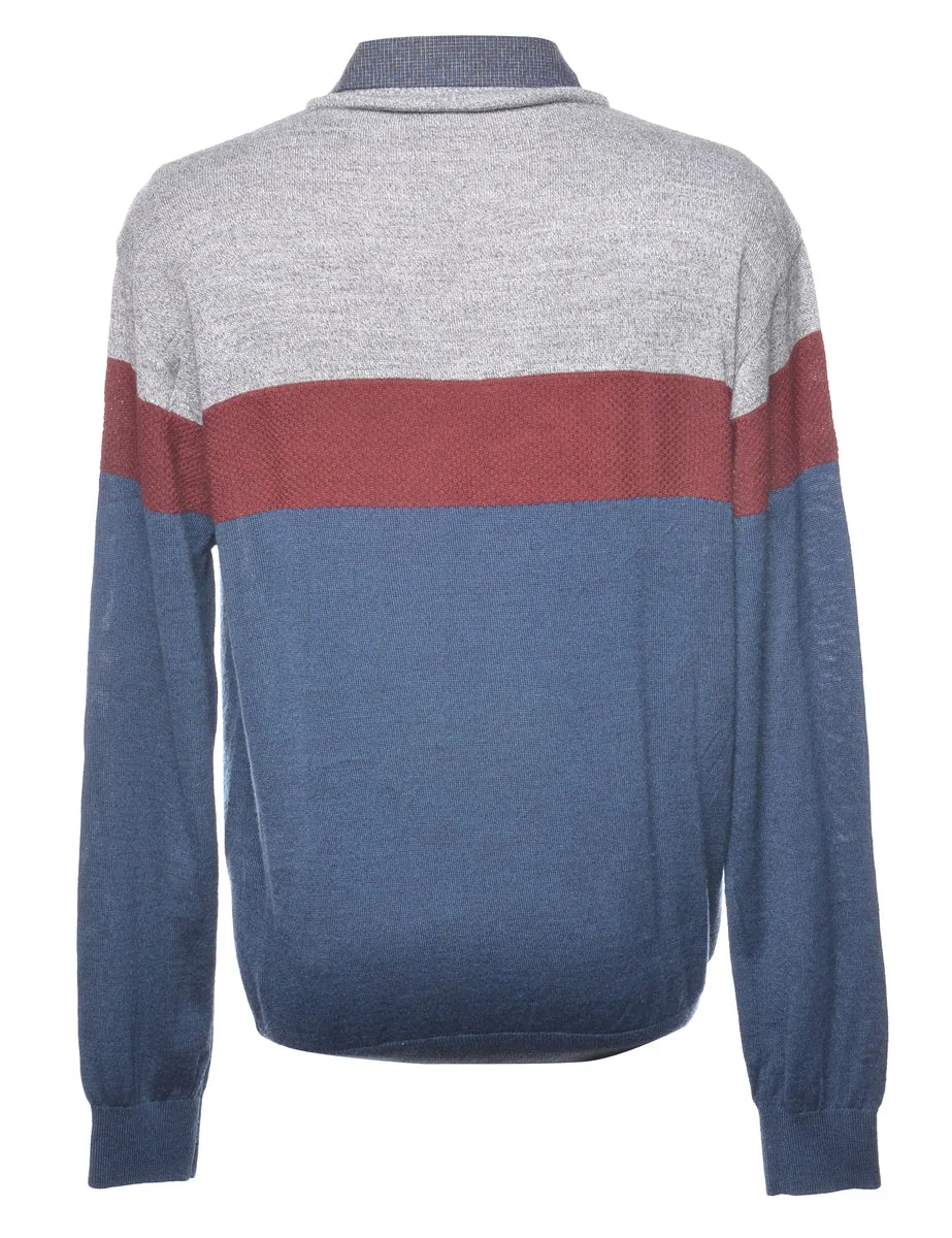 Light Weight Navy Jumper - L