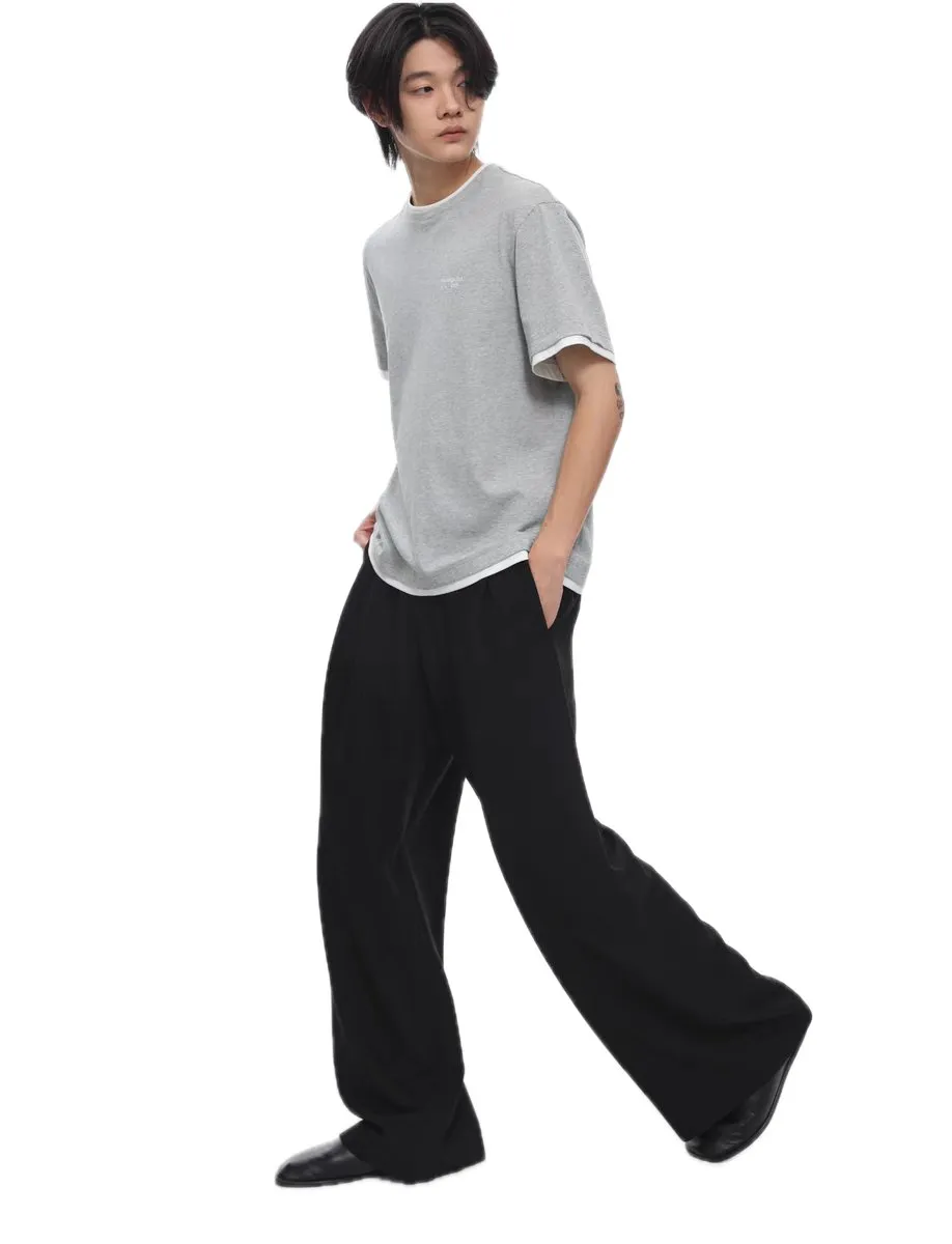 Male Two Pleat Slacks in Black