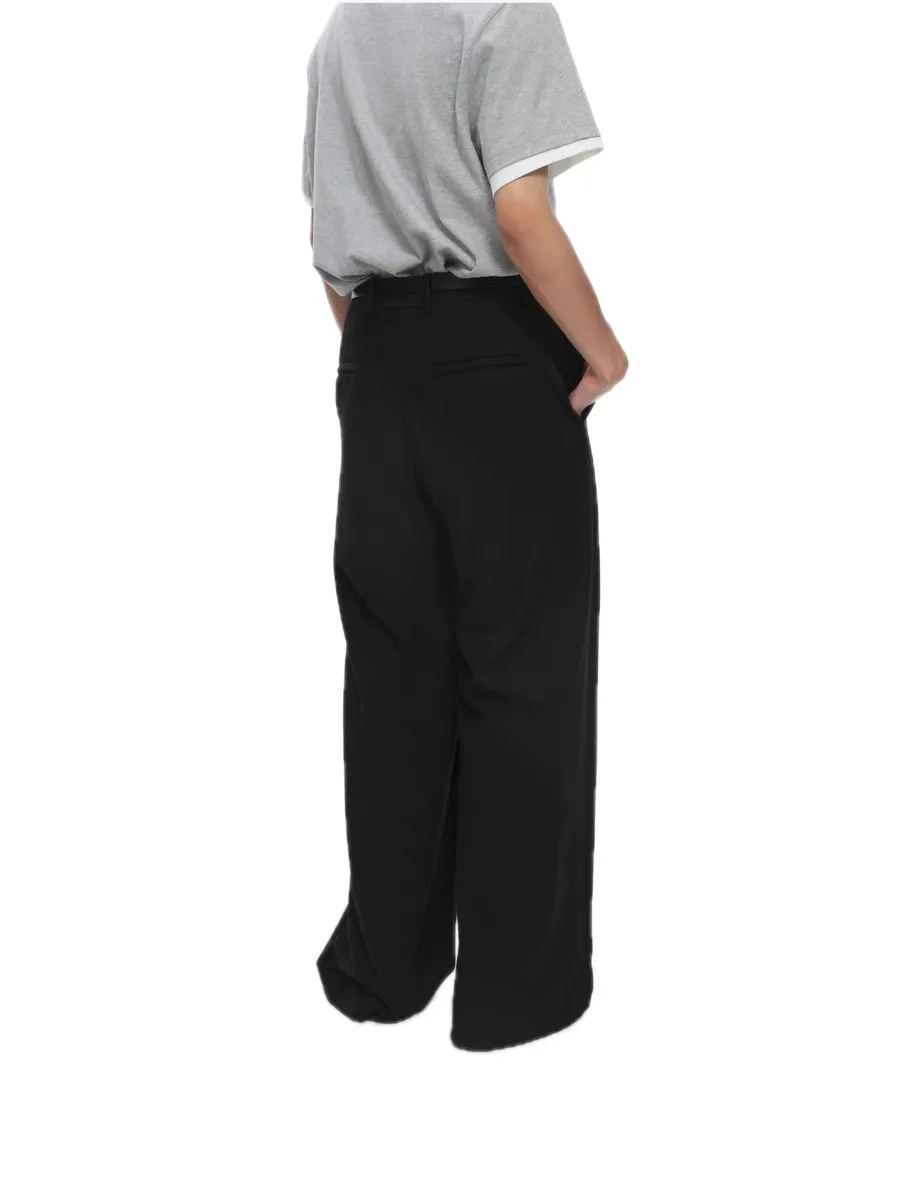 Male Two Pleat Slacks in Black