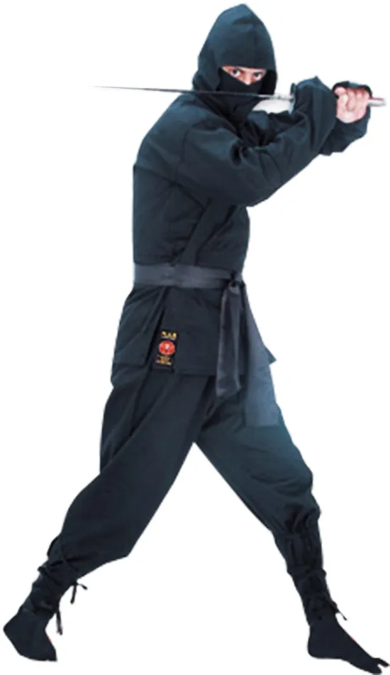 MAR-068 | Ninja Uniform & Kit (Featuring Hood, Face Mask, & Hidden Pockets)   FREE BELT