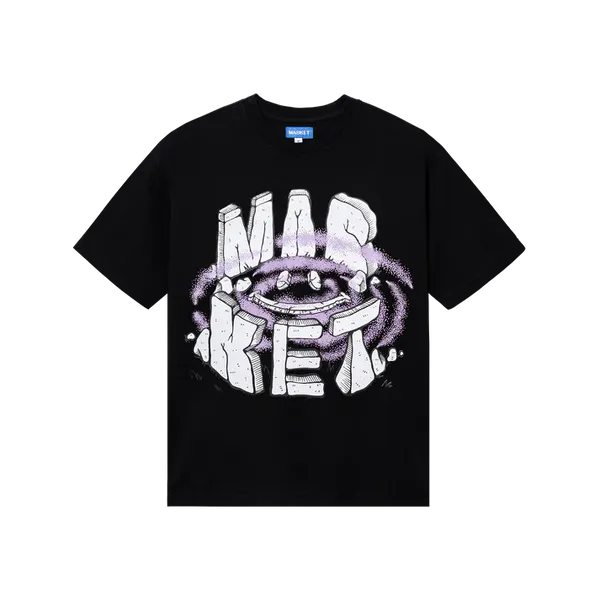 Market Smiley Portal T-Shirt - Washed Black