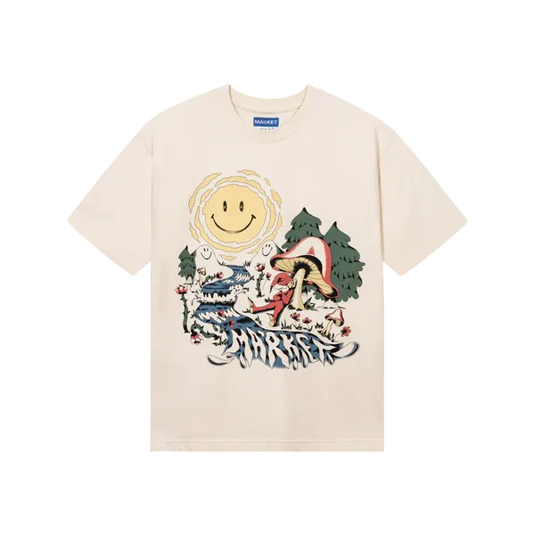 Market Smiley Quiet Time T-Shirt - Ecru