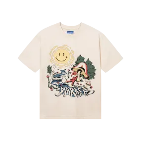 Market Smiley Quiet Time T-Shirt - Ecru