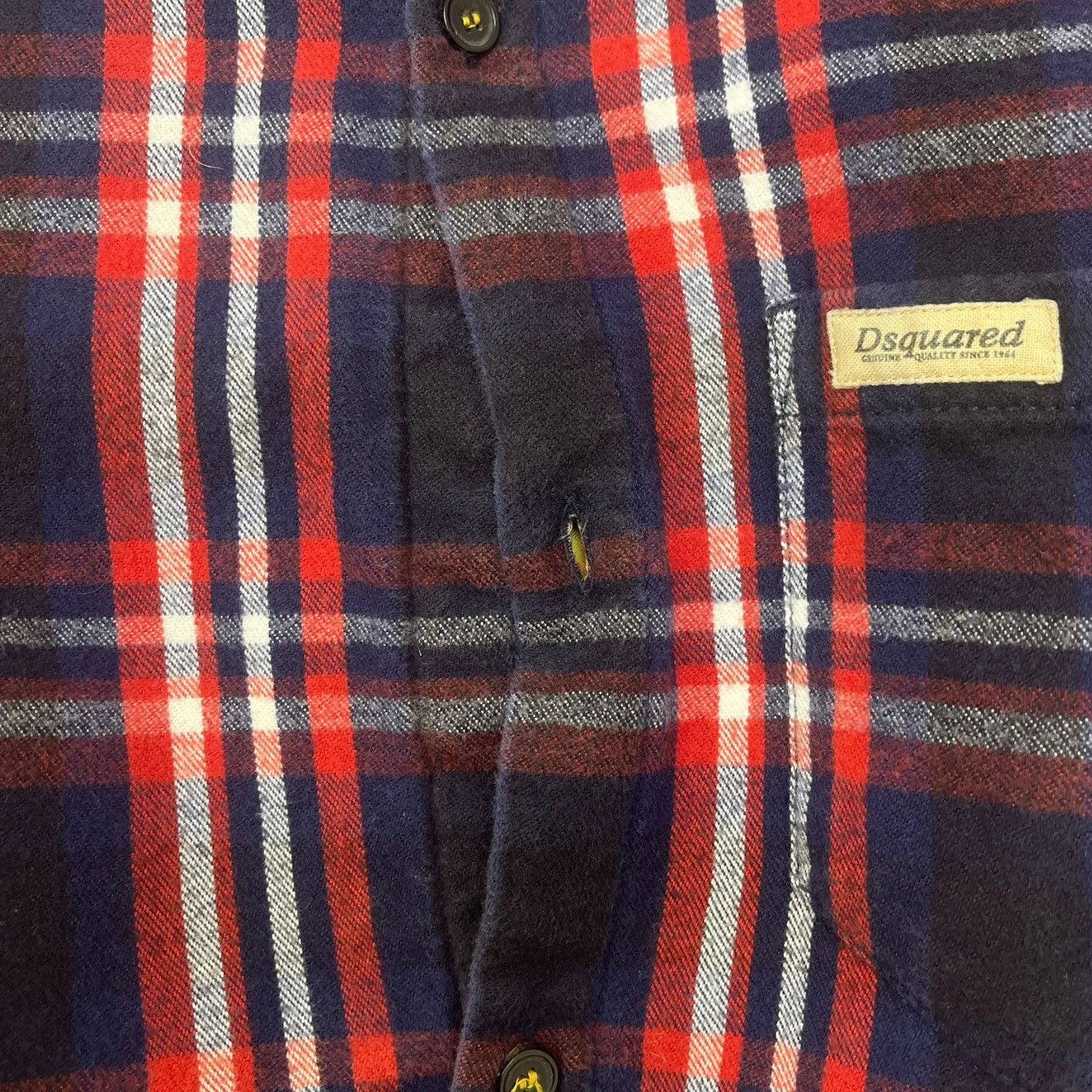 Men's Check Print Jacket Navy Size M