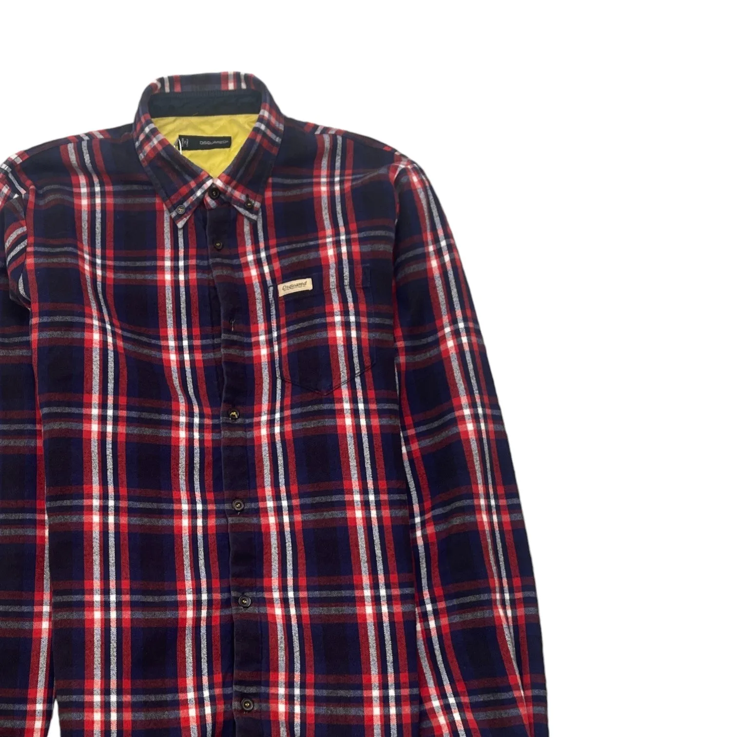 Men's Check Print Jacket Navy Size M