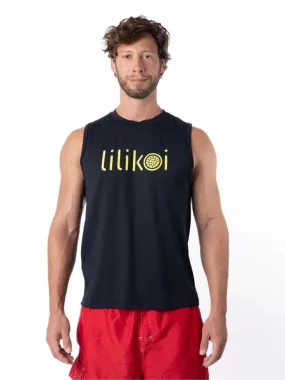 Men's Dri-Fit Sleeveless Shirt with LILIKOI logo - BLACK / YELLOW