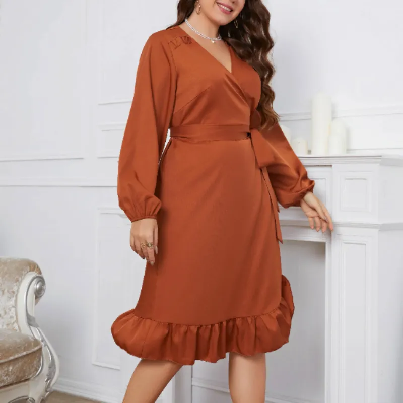 Miranda Wrap Belted Midi Dresses