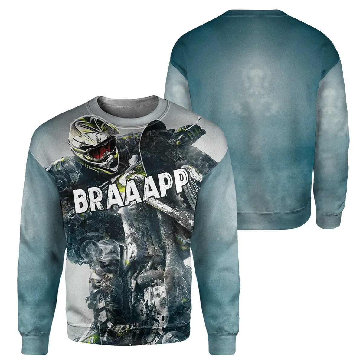 Motocross Braaap 3D All Over Printed Long Sleeve Christmas Shirt