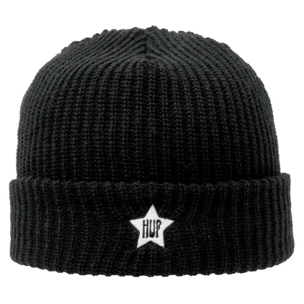 One star visor beanie - Black