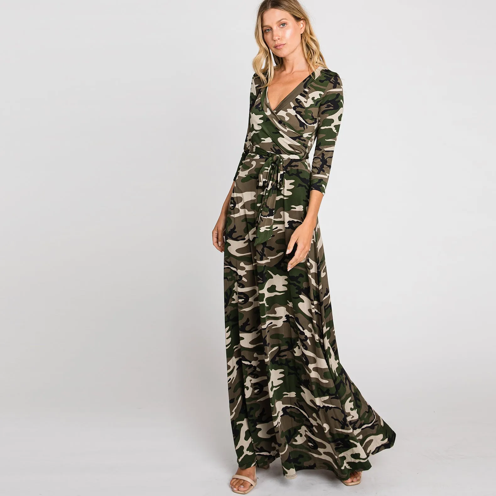 Original Camo Venechia Maxi Wrap Dress