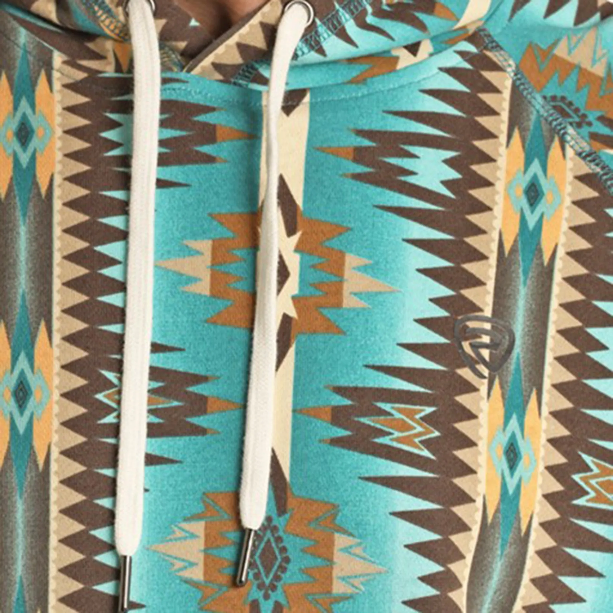 Panhandle Men's Turquoise Aztec Hoodie