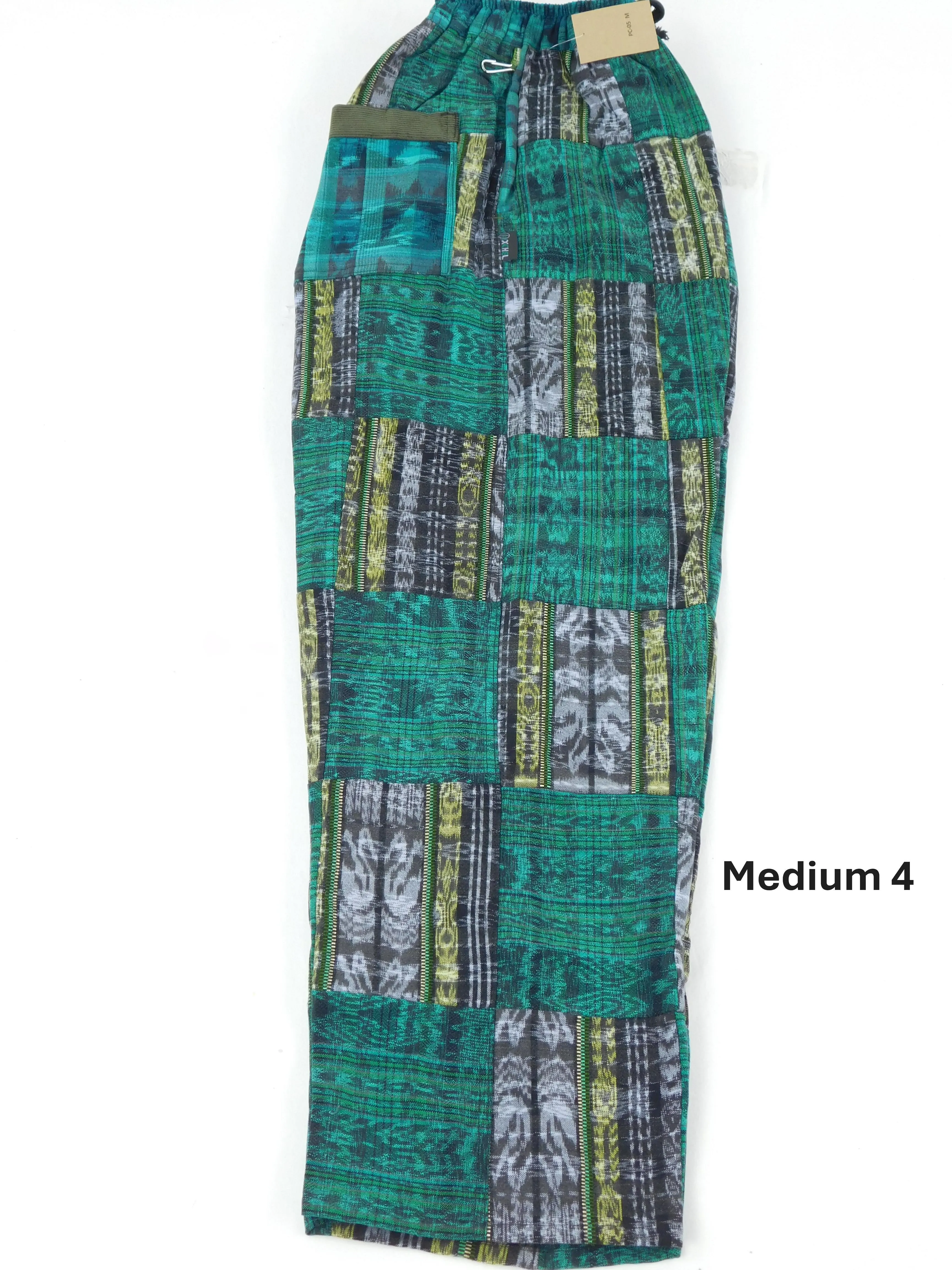 Patchwork Pants in Hand Woven Cotton