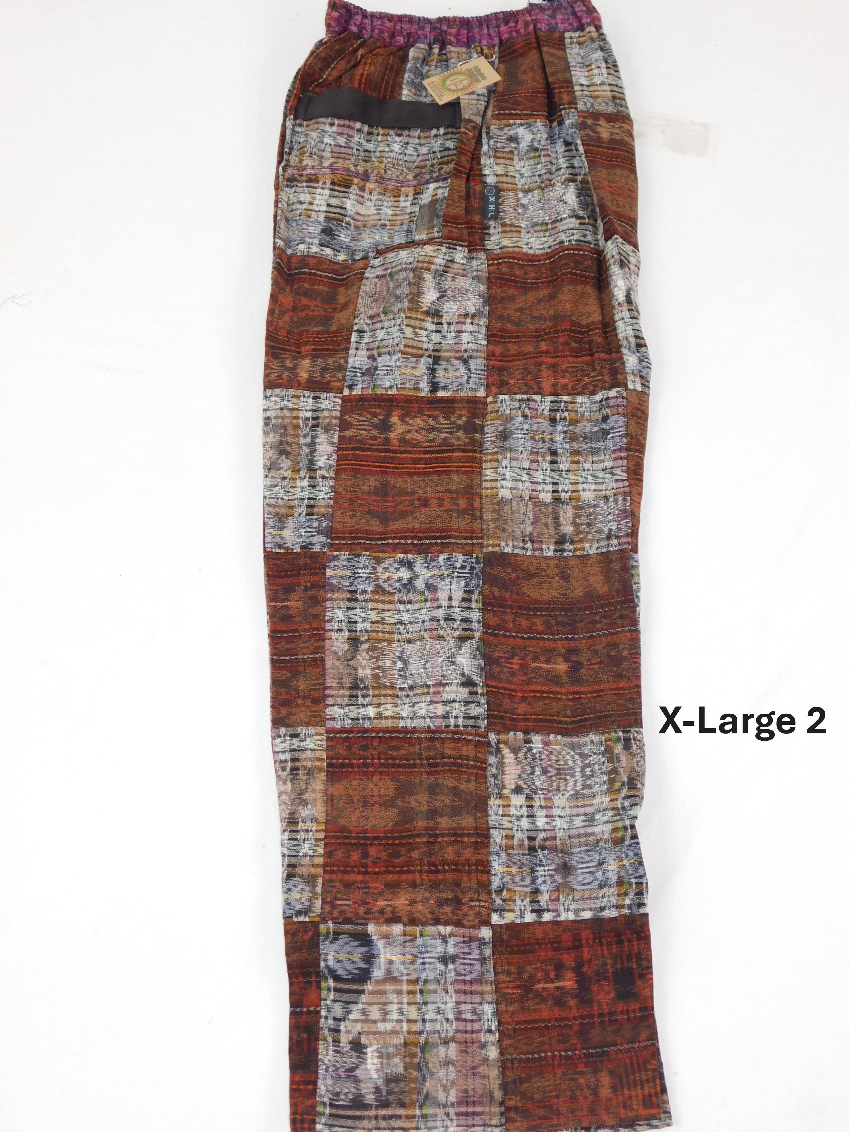 Patchwork Pants in Hand Woven Cotton