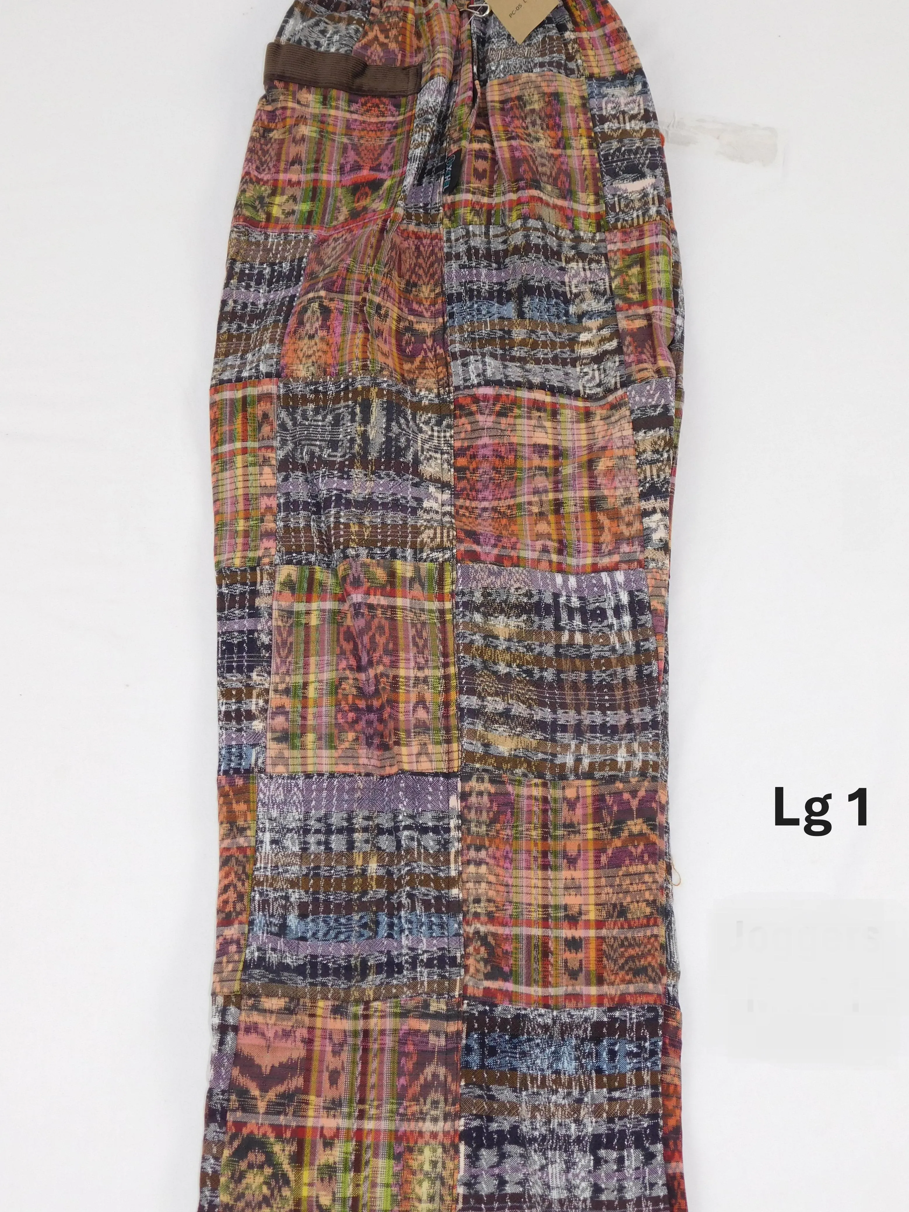 Patchwork Pants in Hand Woven Cotton