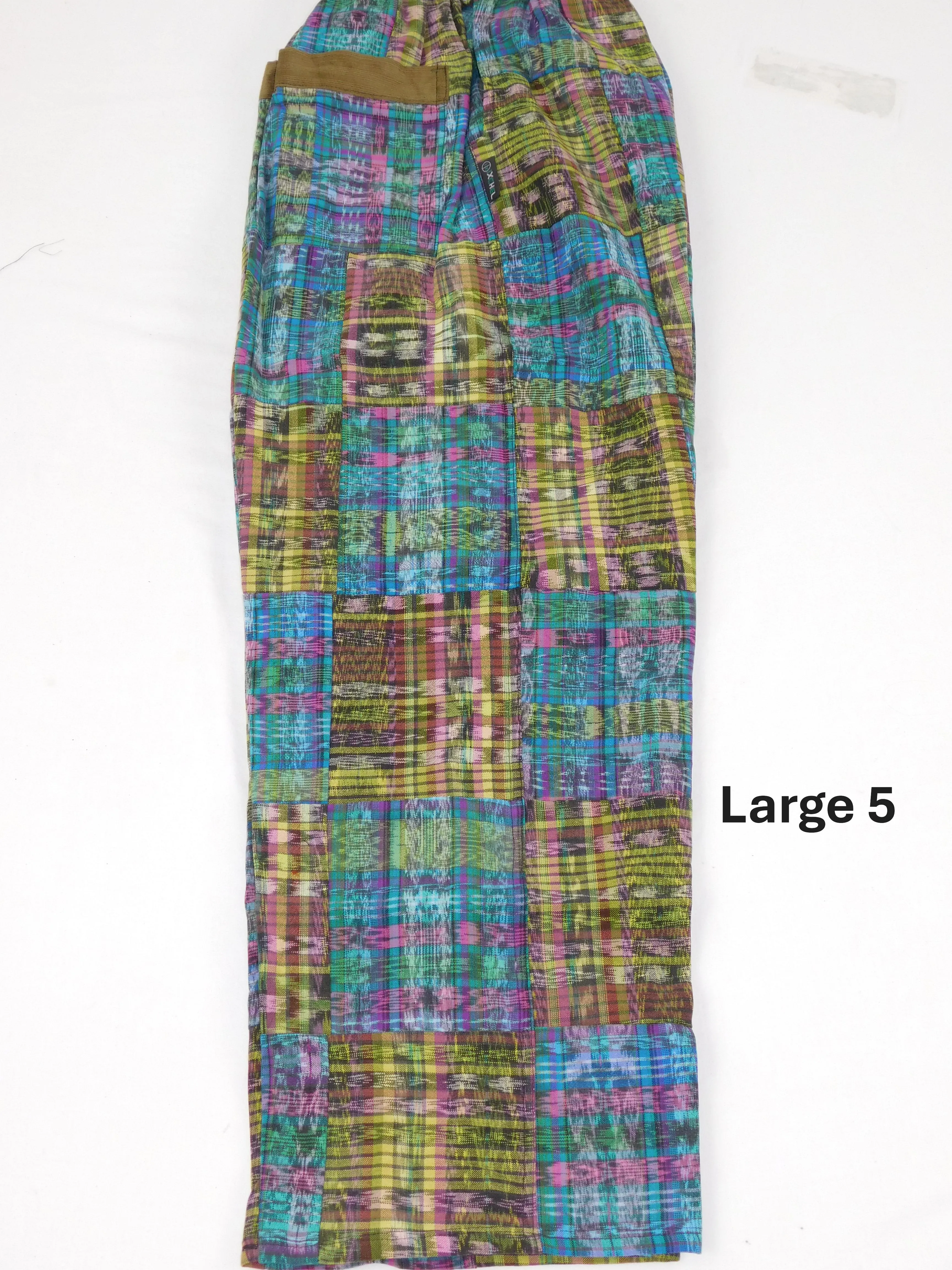 Patchwork Pants in Hand Woven Cotton