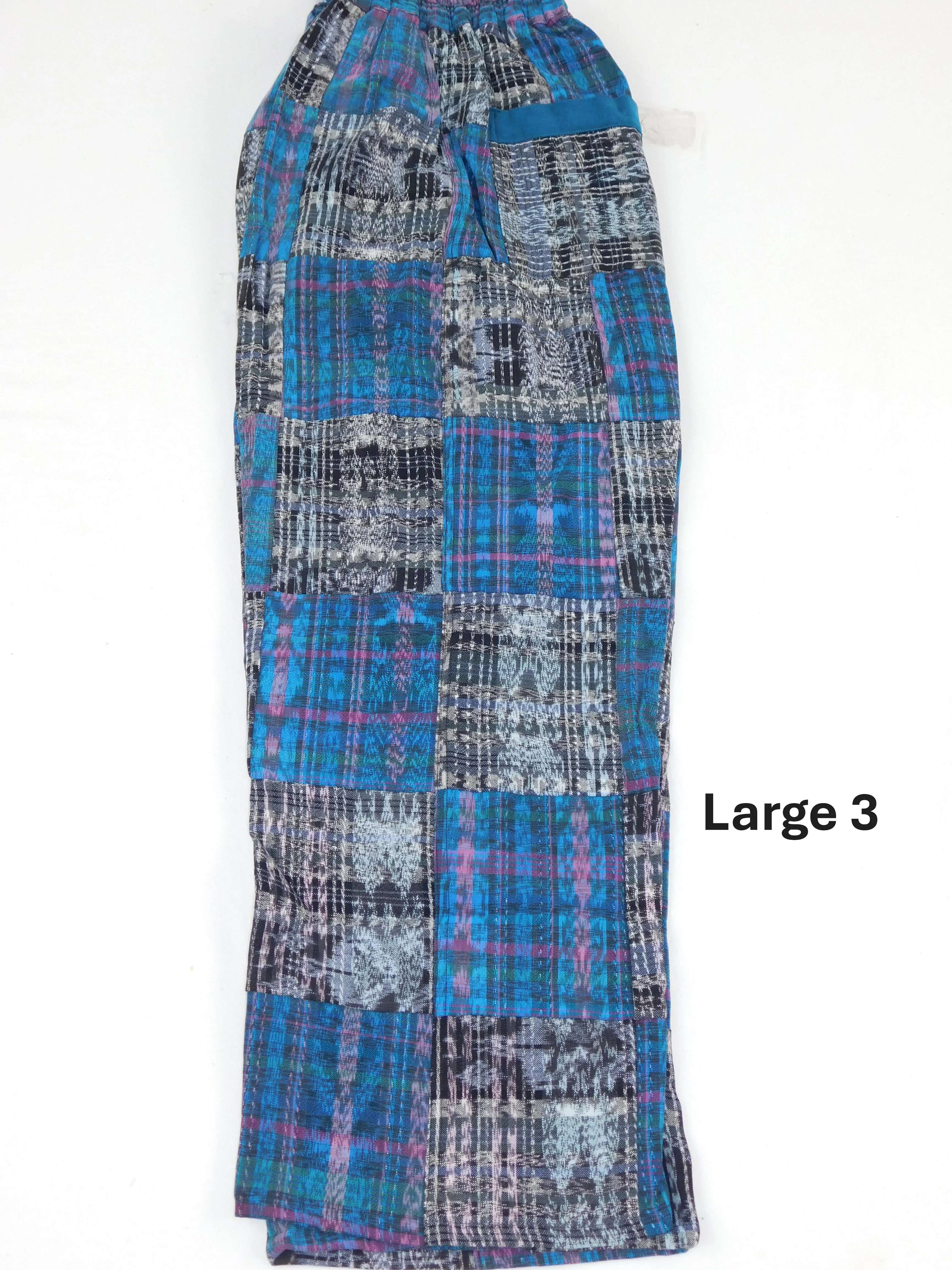 Patchwork Pants in Hand Woven Cotton