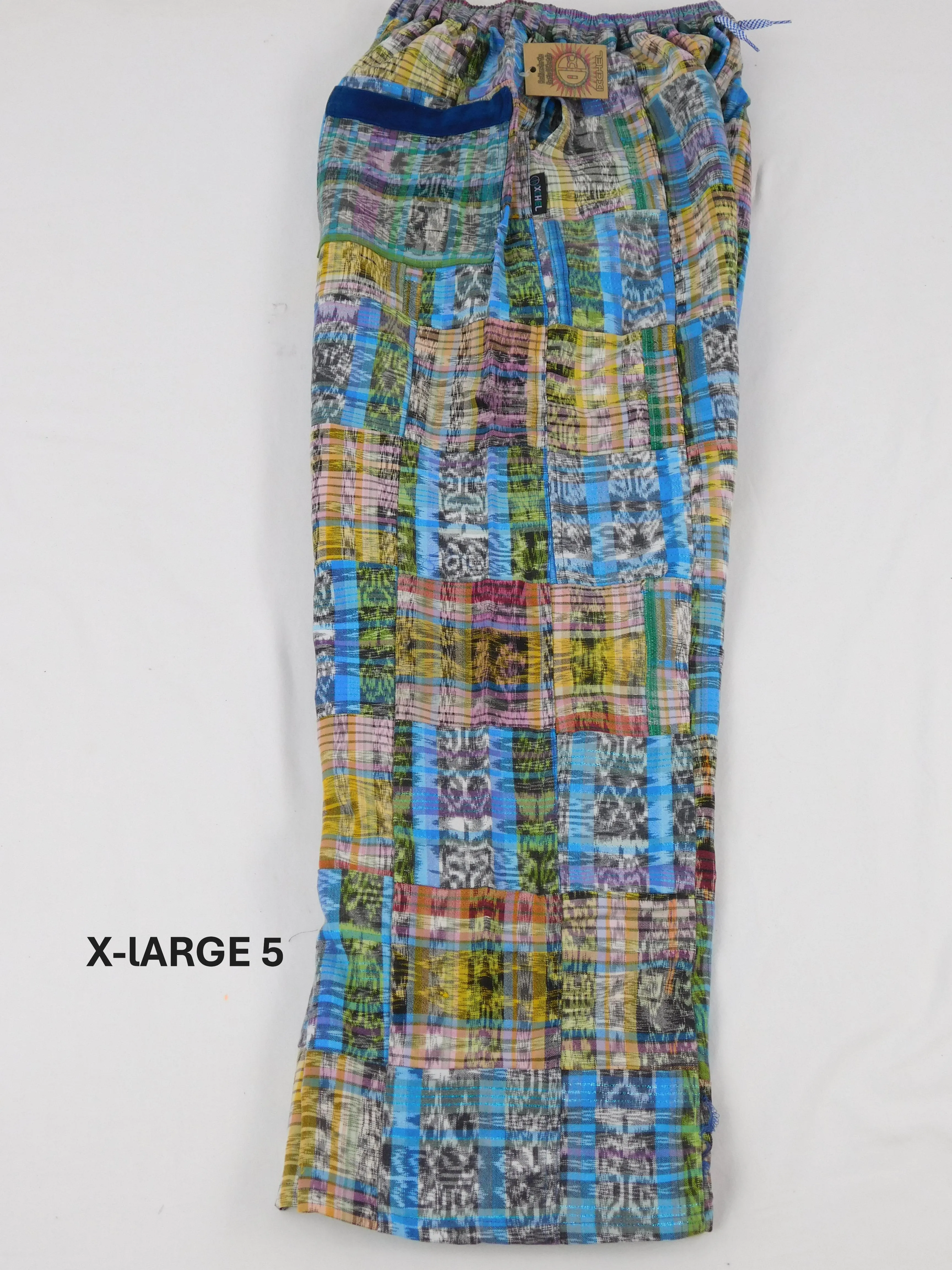 Patchwork Pants in Hand Woven Cotton