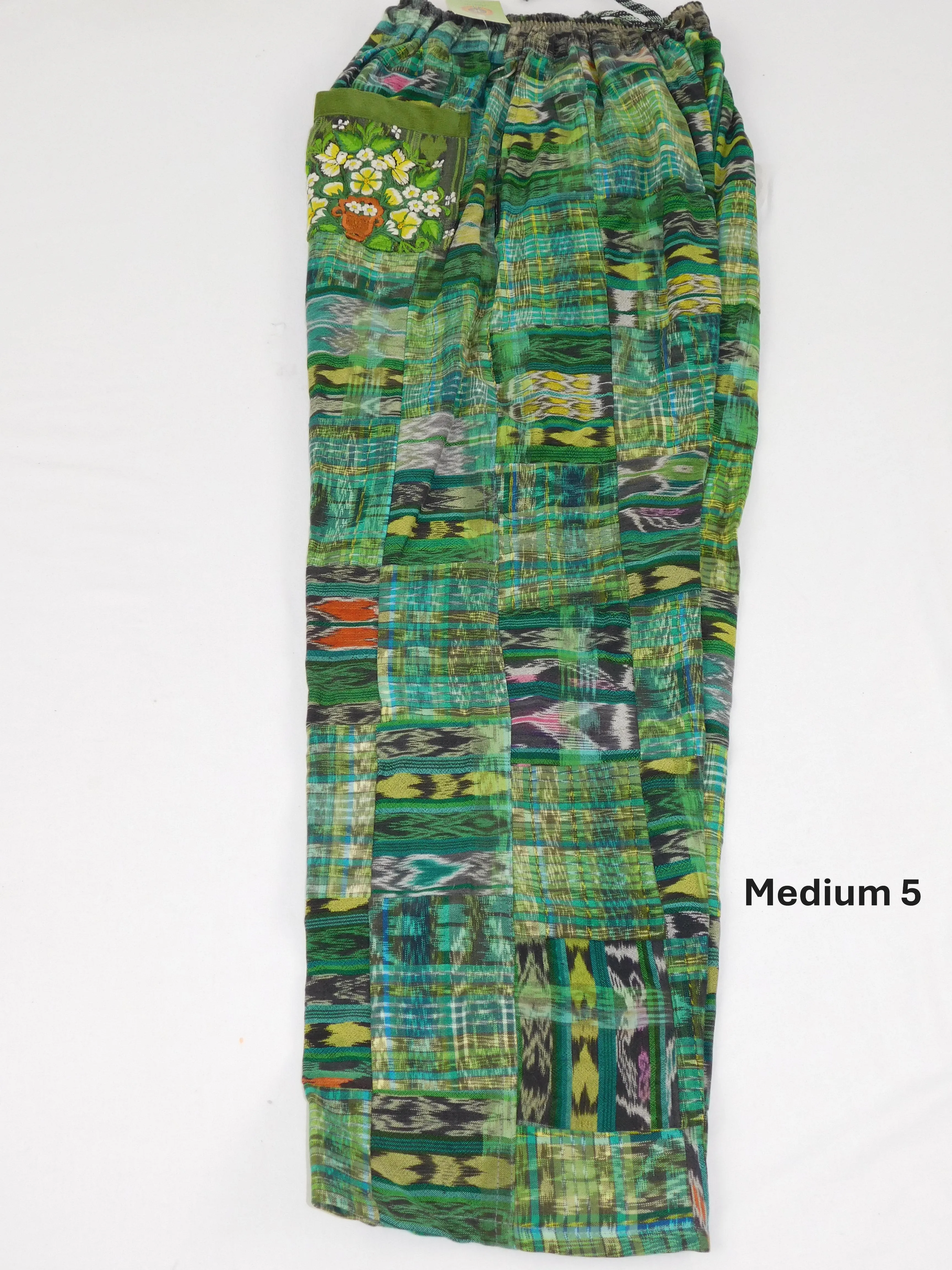 Patchwork Pants in Hand Woven Cotton