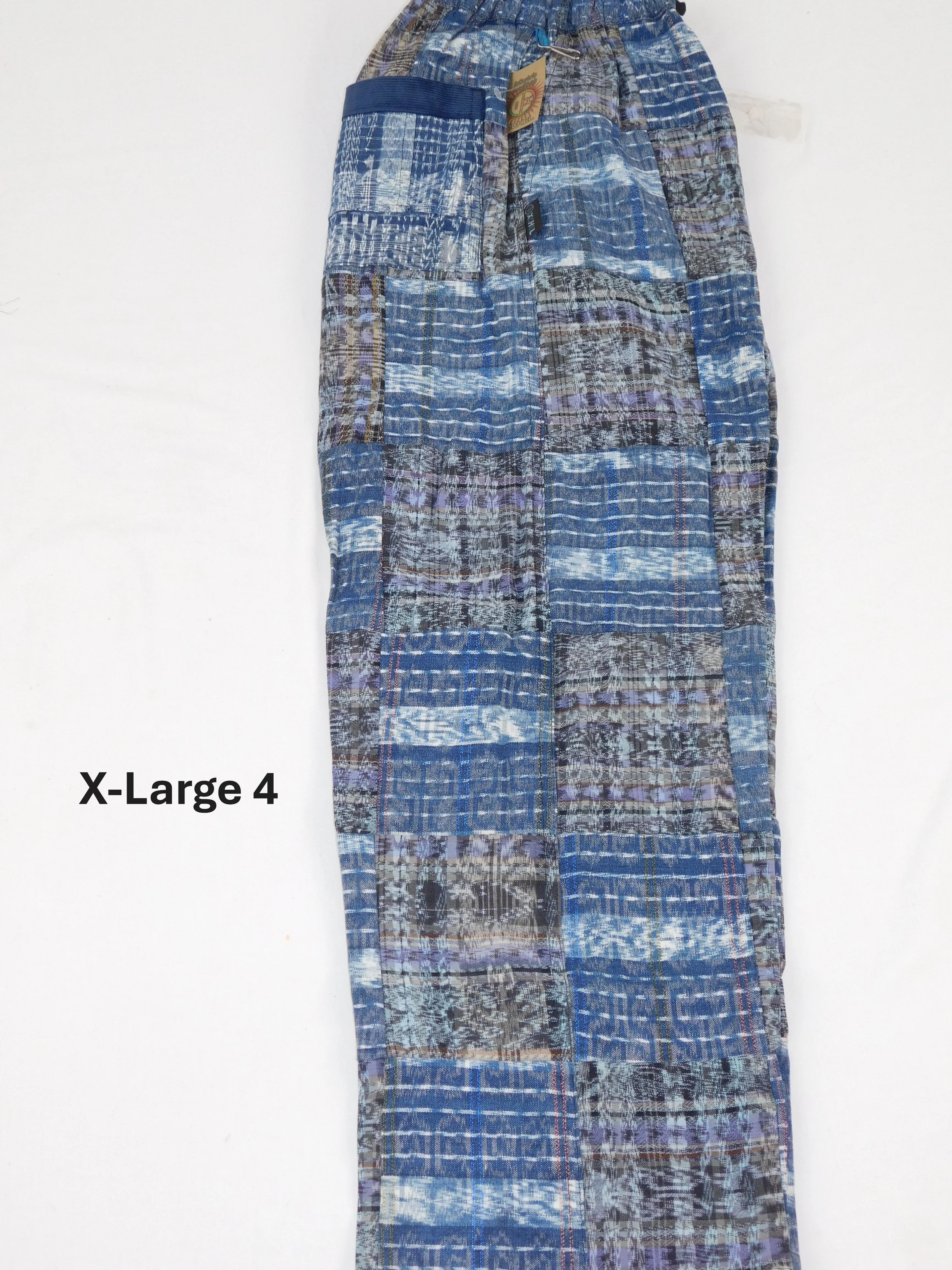 Patchwork Pants in Hand Woven Cotton