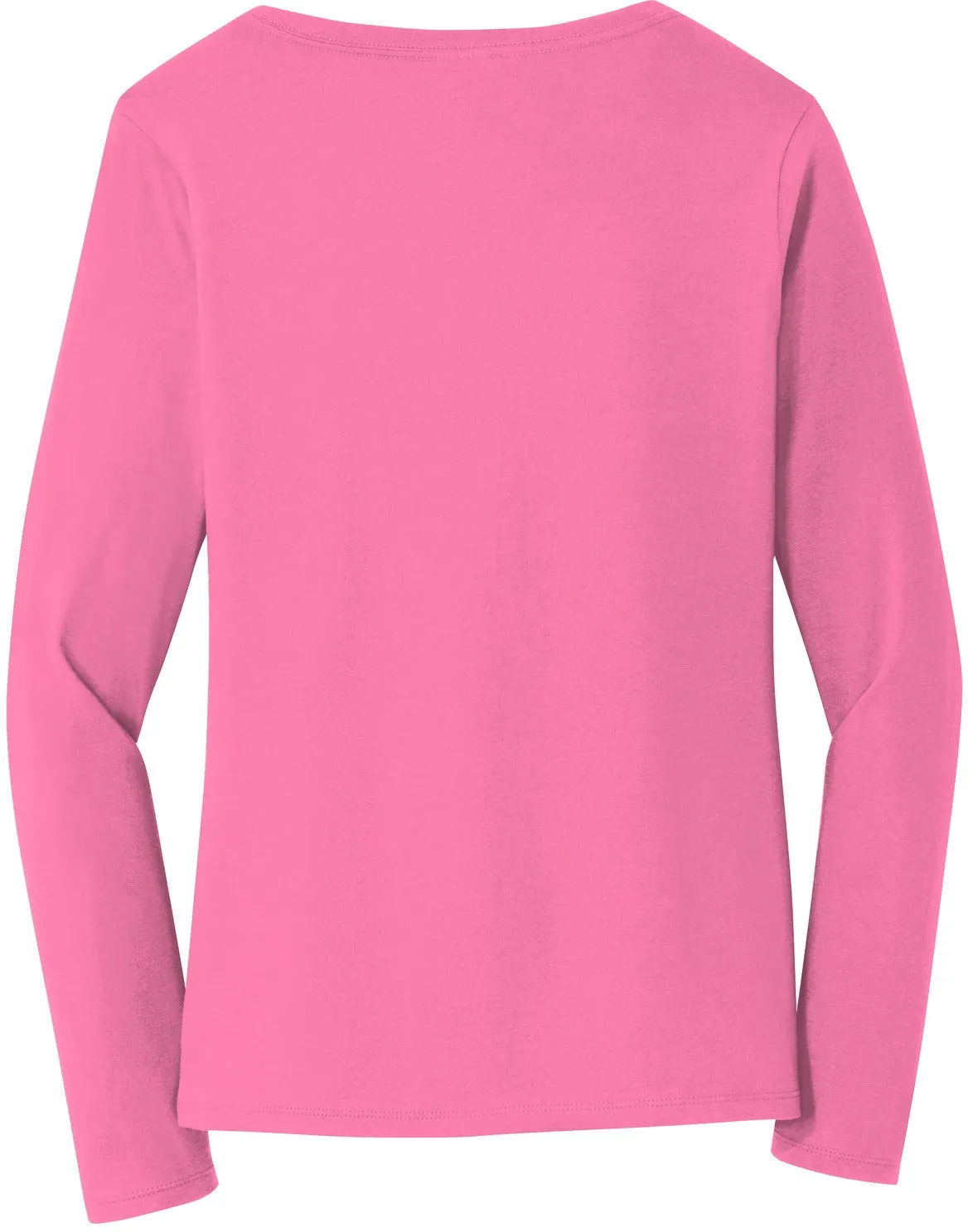 Port & Company Ladies Long Sleeve Fan Favorite V-Neck Tee