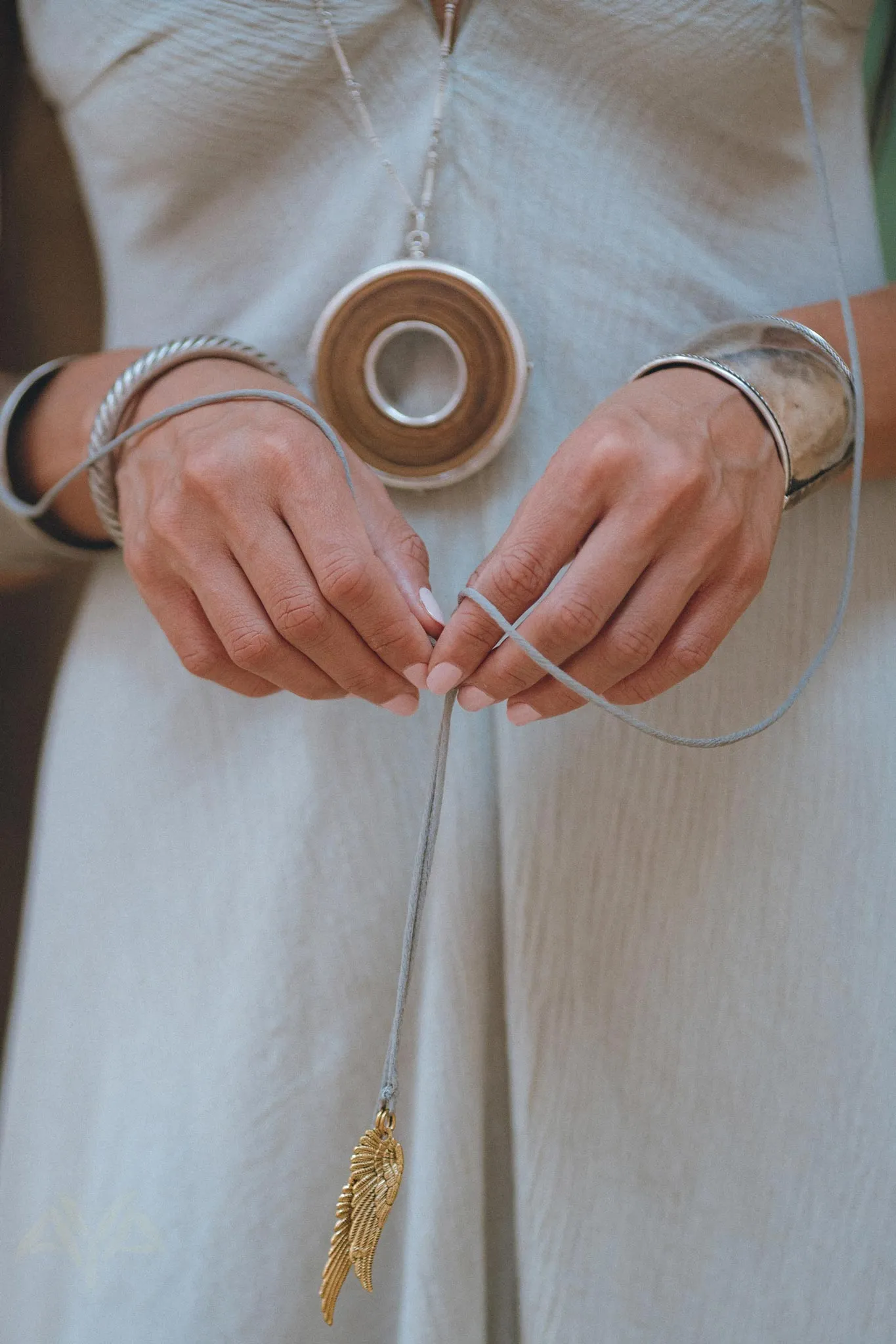 Powder Blue Padma Dress • Handloomed Laces Dress • Minimalist Goddess Dress