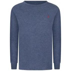 Ralph Lauren Boys Blue Cotton Long Sleeve T-Shirt