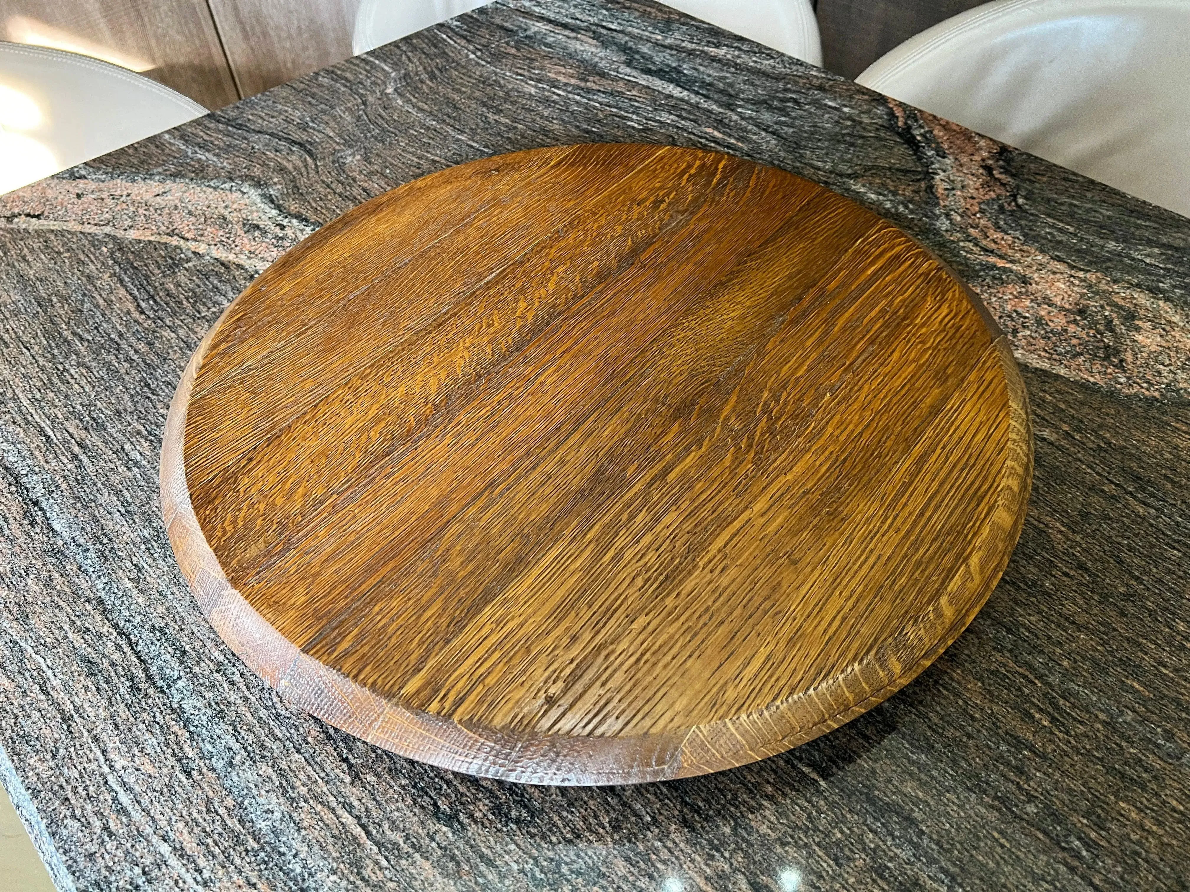 Rotating Wine Barrel Lazy Susan