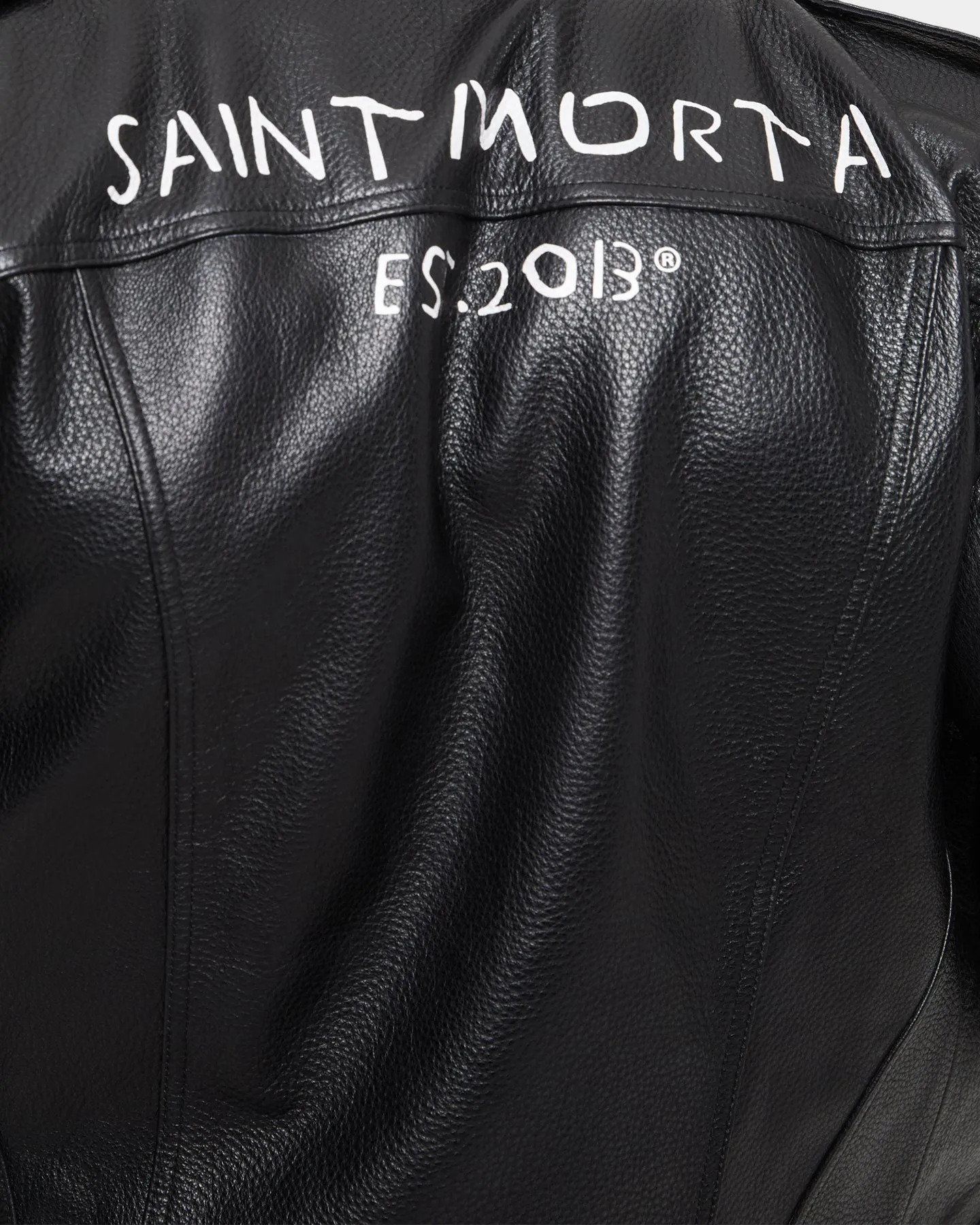 Saint Morta Collector Leather Biker Jacket Black