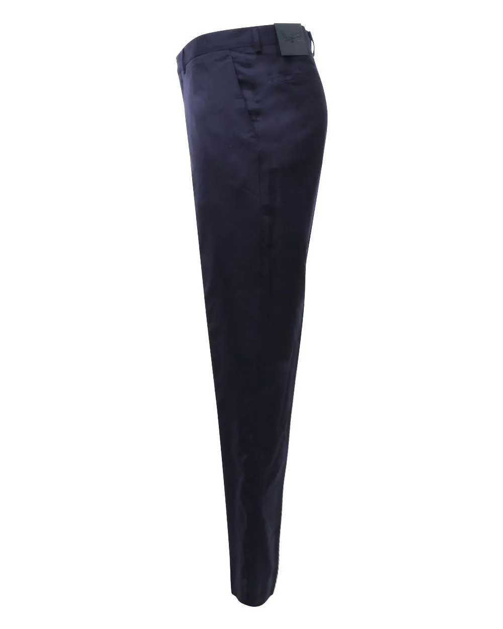 Solid Navy Flatfront Chino Pant