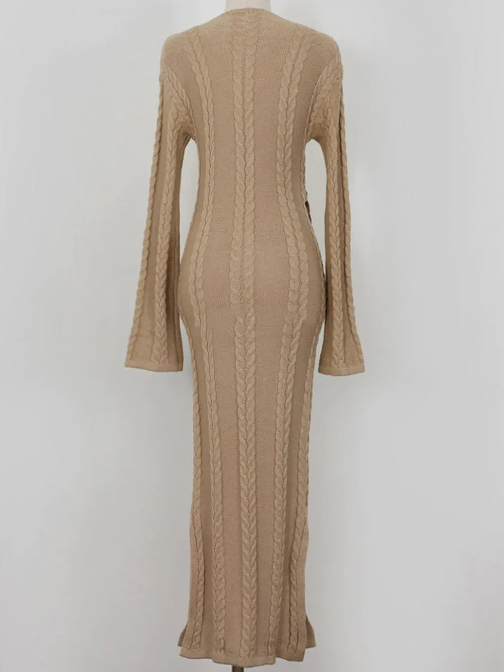 SOLINE Cable Knit Maxi Dress