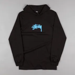 Stussy Marker Stock Hooded Long Sleeve T-Shirt - Black