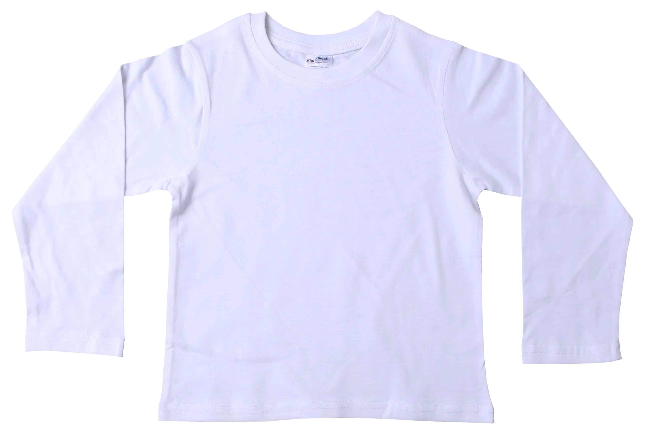 T-Shirt Plain - White Long Sleeve