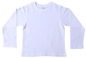 T-Shirt Plain - White Long Sleeve