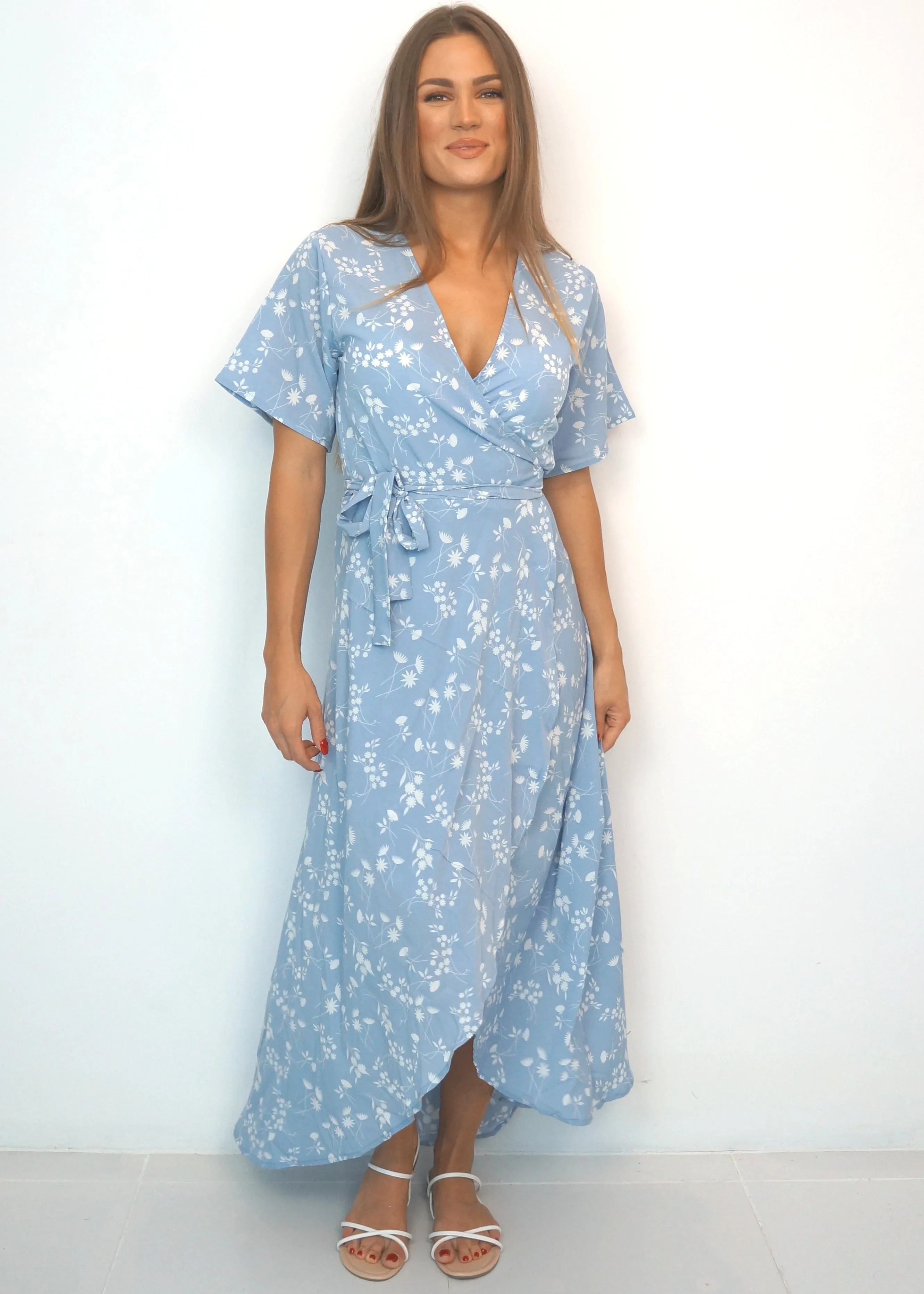 The Maxi Wrap Dress - Blue Sky Thinking