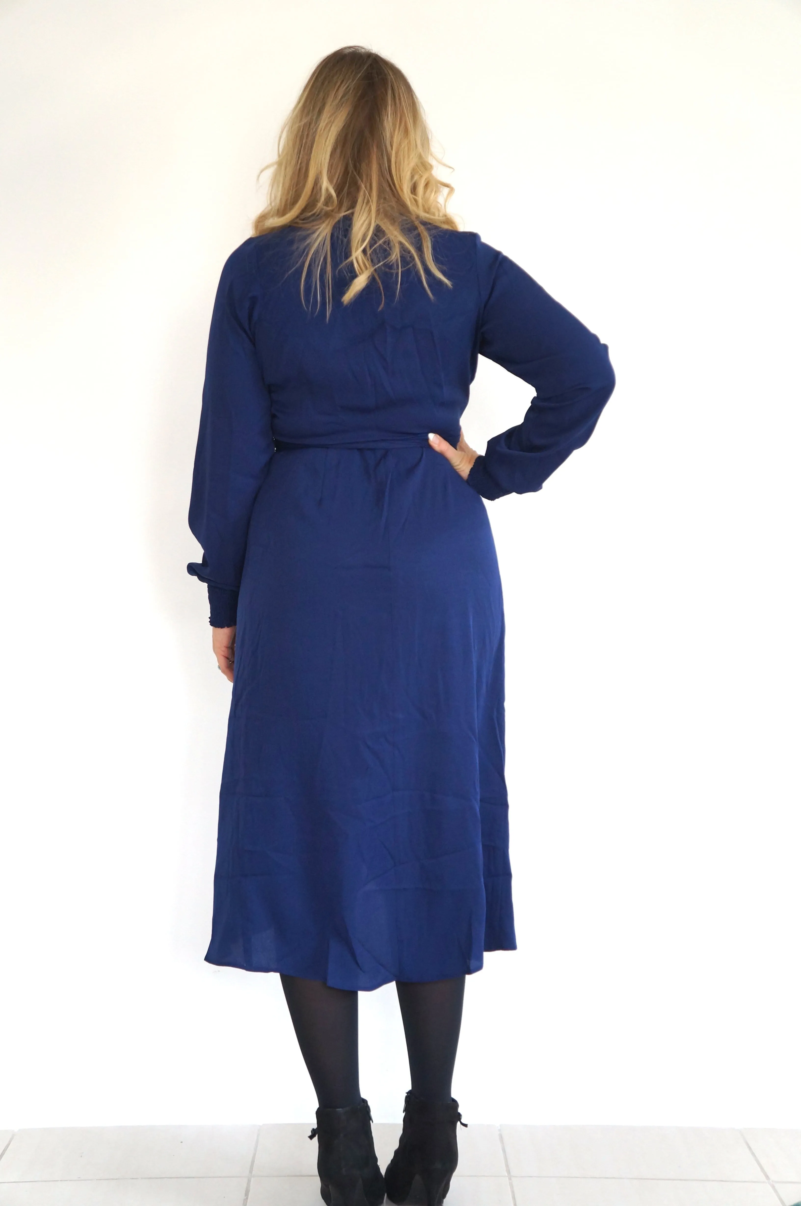 The Midi Wrap Dress - Perfect Navy