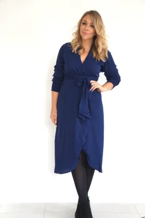 The Midi Wrap Dress - Perfect Navy