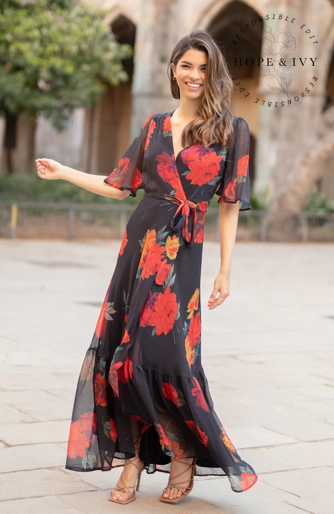 THE PRITI MAXI WRAP DRESS