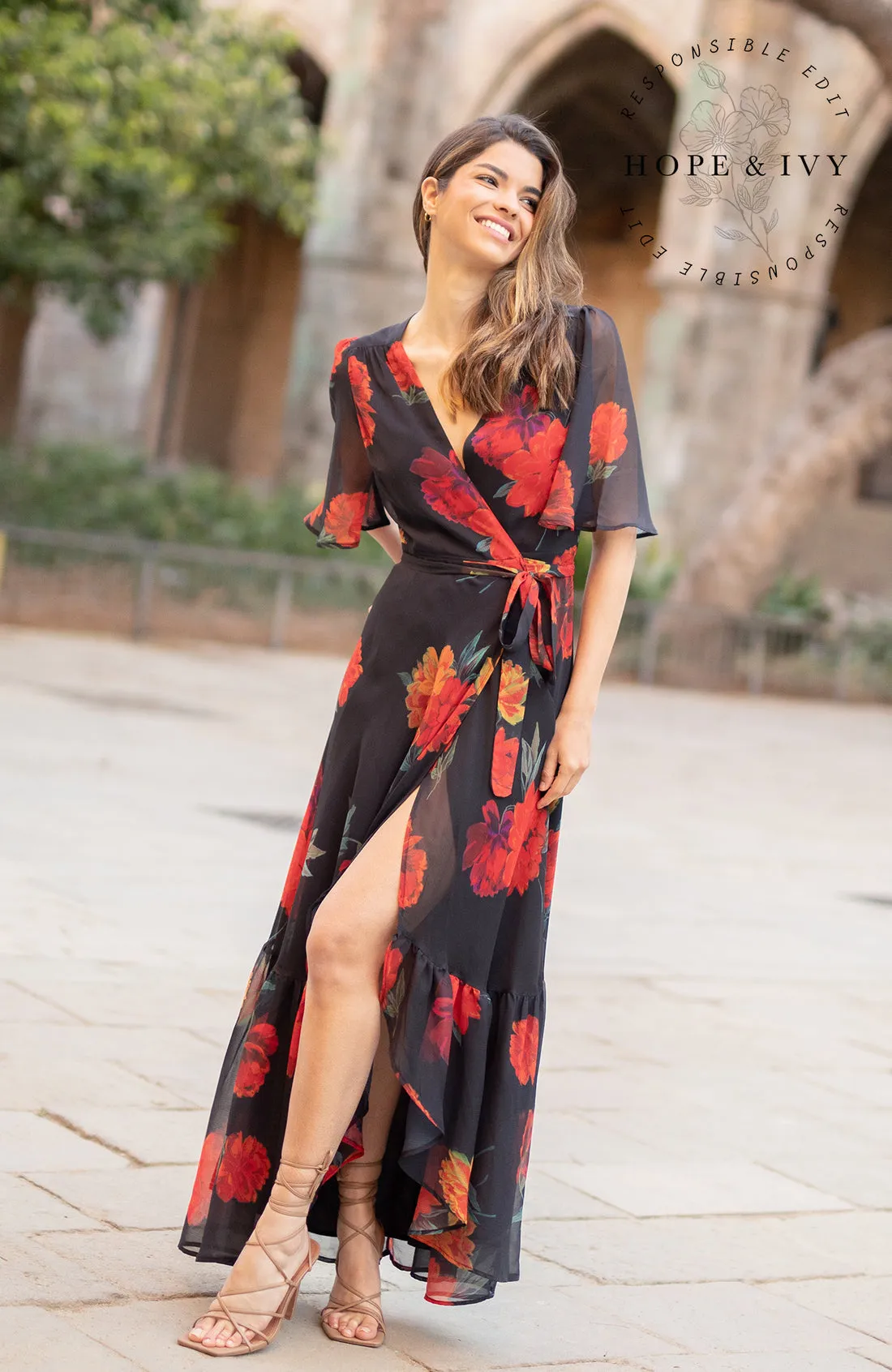 THE PRITI MAXI WRAP DRESS