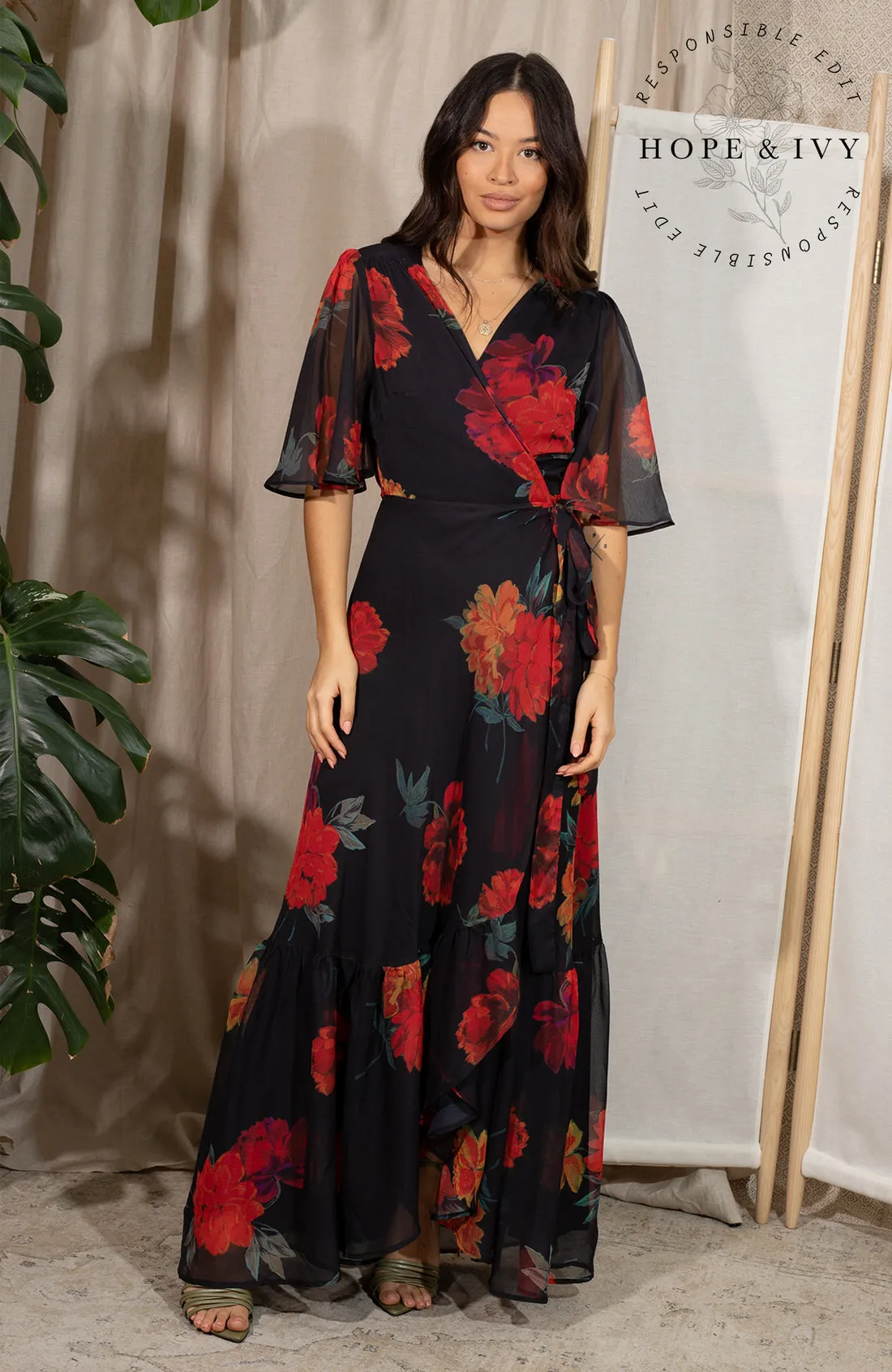 THE PRITI MAXI WRAP DRESS