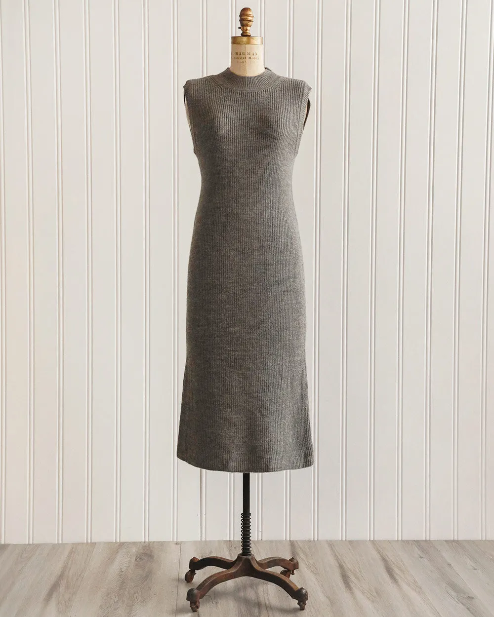 Tilde Grey Knit Midi Dress