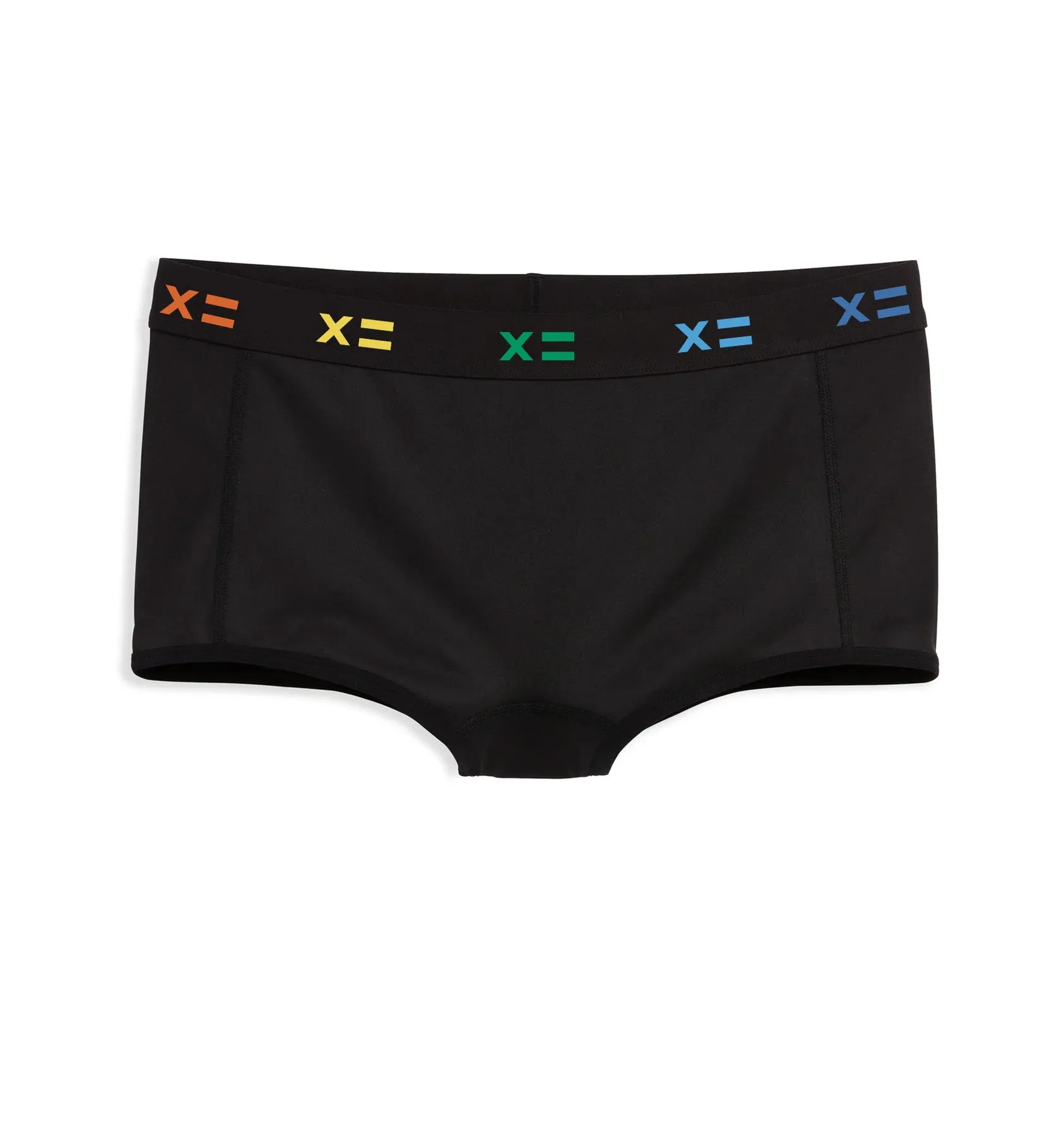 Tucking Boy Shorts - Black X= Rainbow