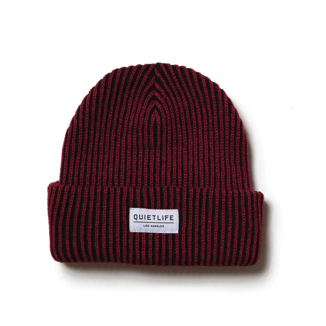 Vertical Beanie - Red / Blue