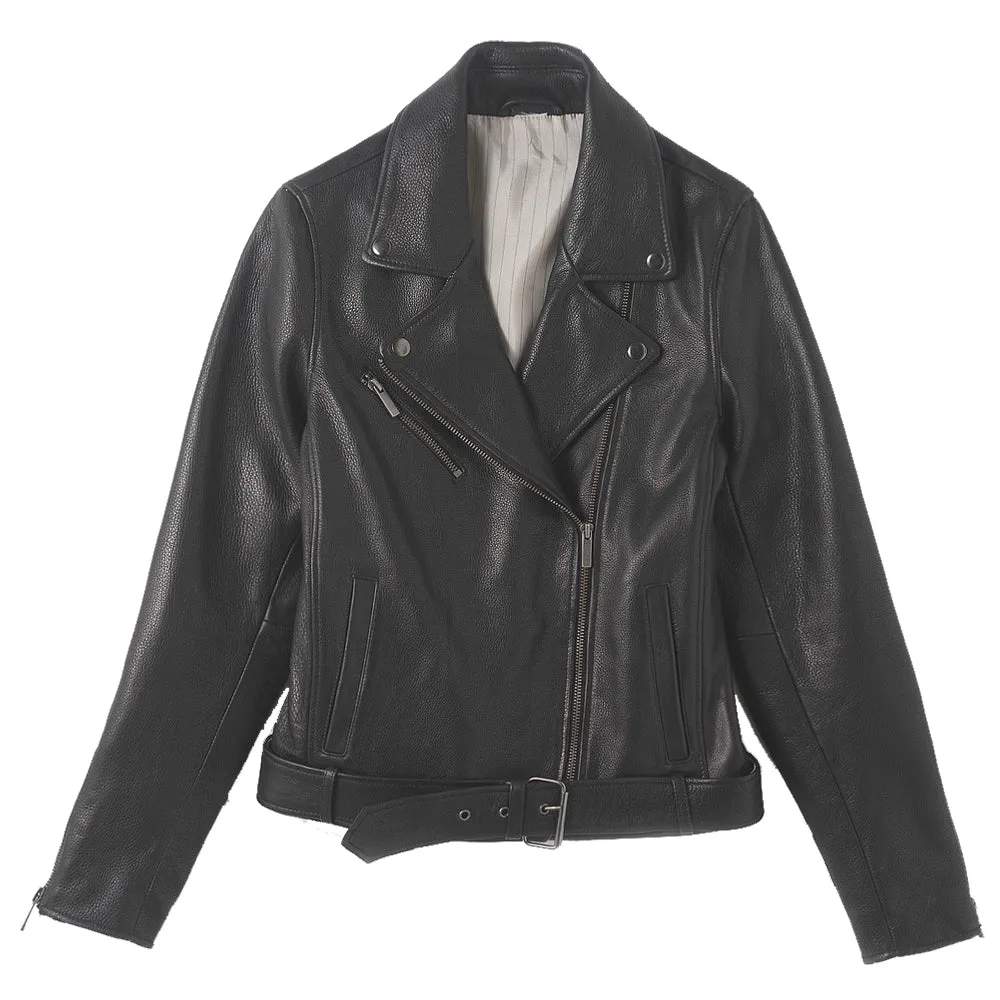 Women Lambskin Black Leather Jacket