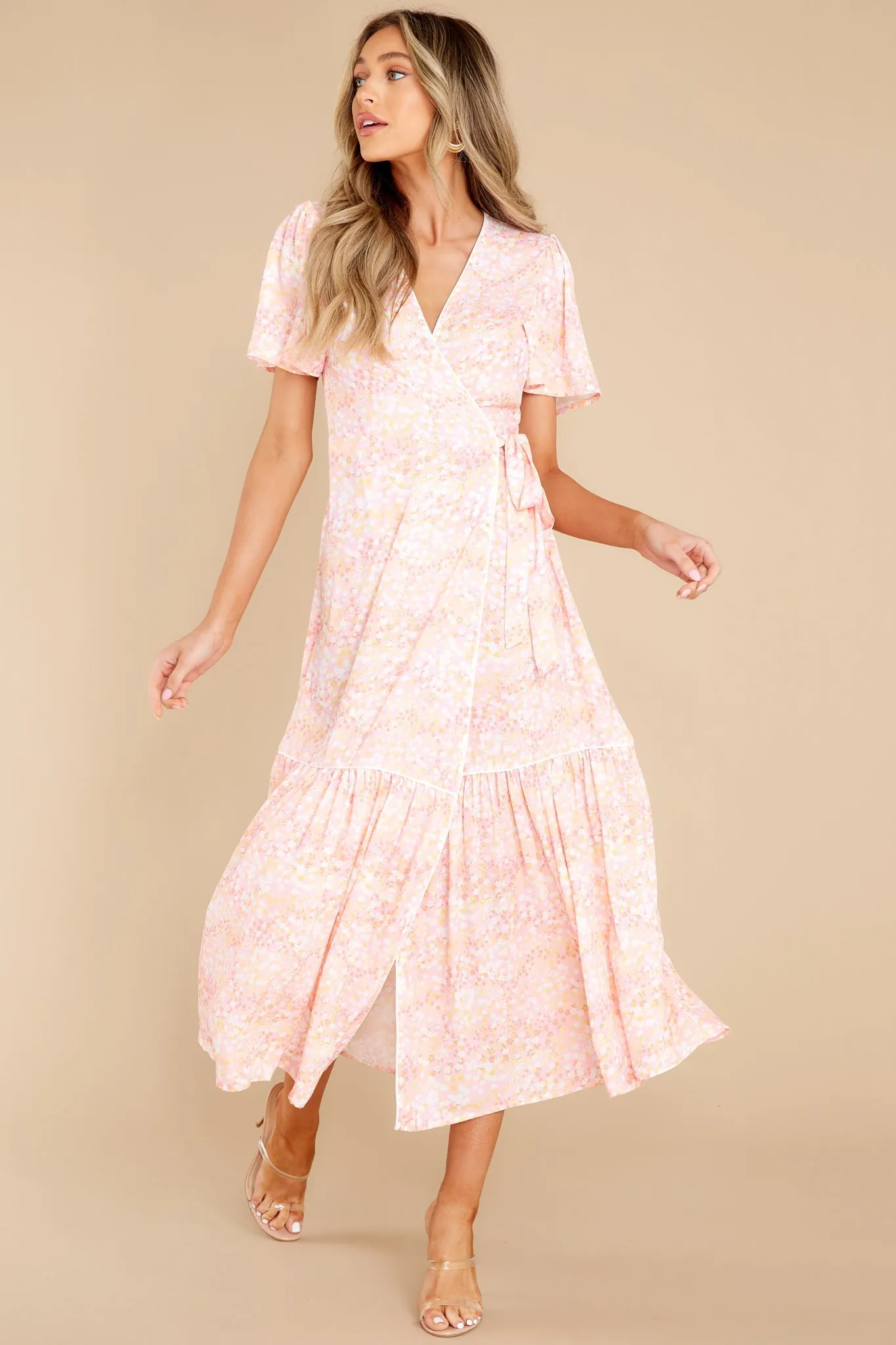 Wren Dainty Daisy Wrap Dress